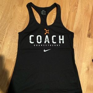 Nike Orangetheory Coach Black Tank. Size Medium